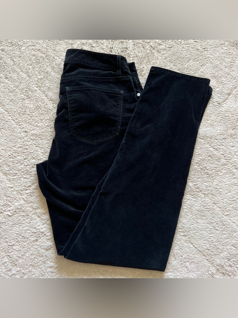 Talbots Velour Flawless Five Pocket Straight Leg Pants Preppy Minimalist Sz 6
